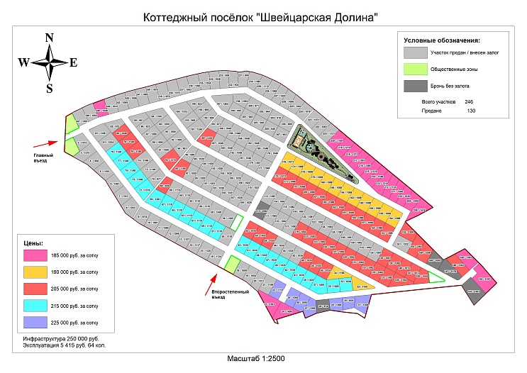 План и цены КП Швейцарская долина