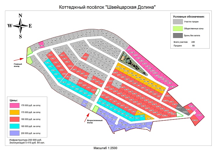 План и цены КП Швейцарская долина