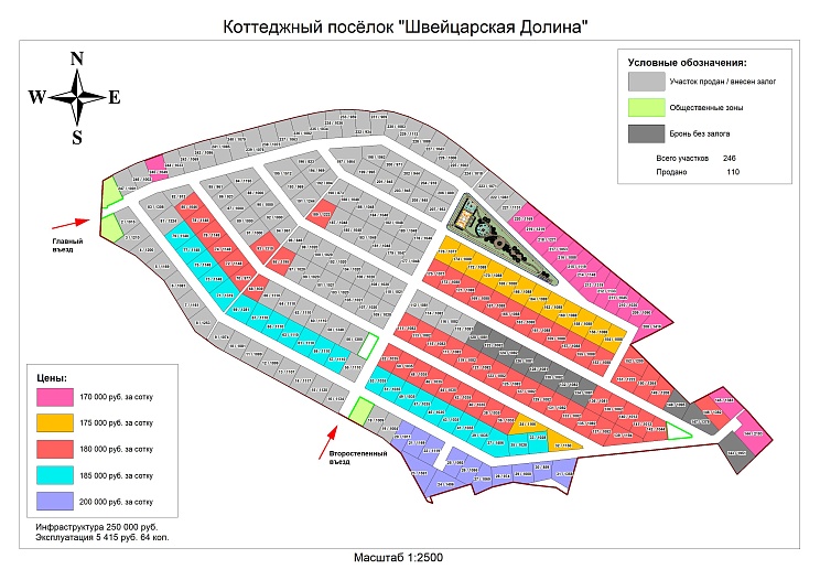 План и цены КП Швейцарская долина