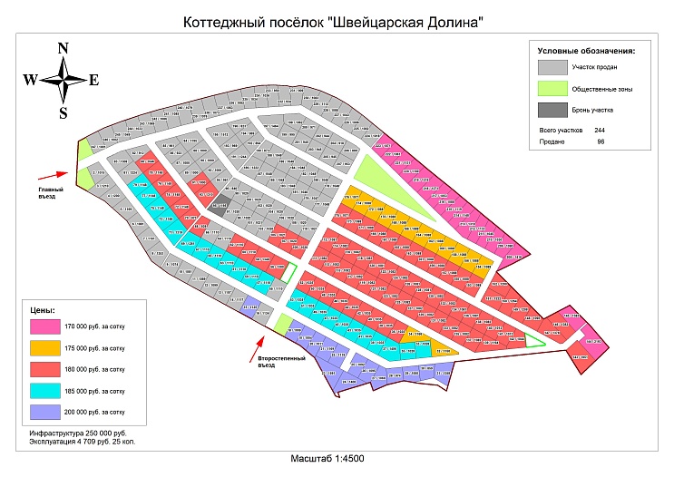 План и цены КП Швейцарская долина