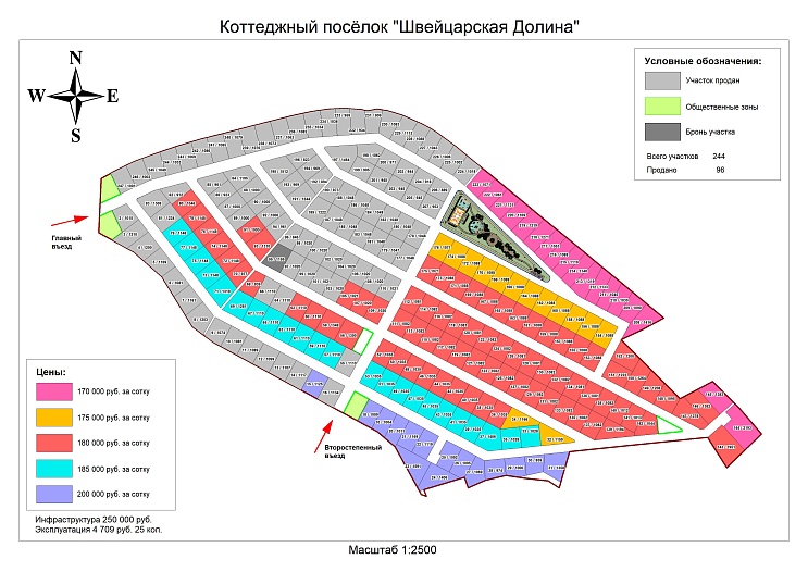 План и цены КП Швейцарская долина