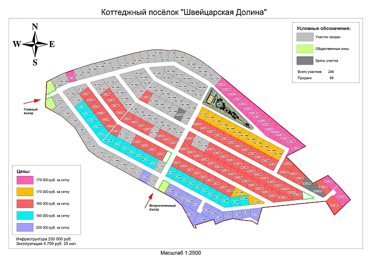 План и цены КП Швейцарская долина