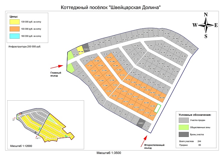 План и цены КП Швейцарская долина